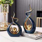 Abstract ceramic spiral sculpture