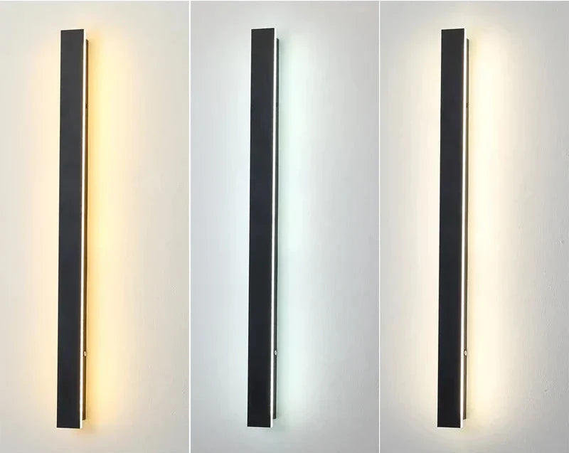 Modern Linear LED Outdoor Wall Light for Patio & Garden