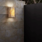 Natural Travertine Cube Wall Sconce – Square or Rectangle