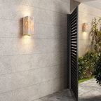 Natural Travertine Cube Wall Sconce – Square or Rectangle