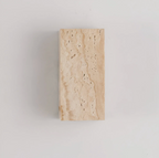 Natural Travertine Cube Wall Sconce – Square or Rectangle