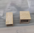 Natural Travertine Cube Wall Sconce – Square or Rectangle