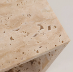 Natural Travertine Cube Wall Sconce – Square or Rectangle