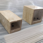 Natural Travertine Cube Wall Sconce – Square or Rectangle