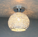 Woven Metal Globe Flush Mount Ceiling Light – 9 Colors