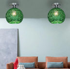 Woven Metal Globe Flush Mount Ceiling Light – 9 Colors