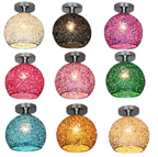Woven Metal Globe Flush Mount Ceiling Light – 9 Colors