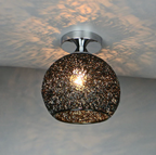 Woven Metal Globe Flush Mount Ceiling Light – 9 Colors
