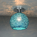 Woven Metal Globe Flush Mount Ceiling Light – 9 Colors