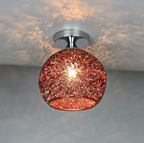 Woven Metal Globe Flush Mount Ceiling Light – 9 Colors