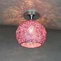Woven Metal Globe Flush Mount Ceiling Light – 9 Colors
