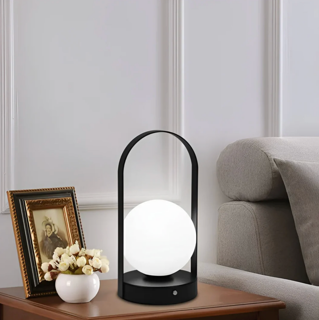 LED Globe Table Lamp – Black, Gold or Red