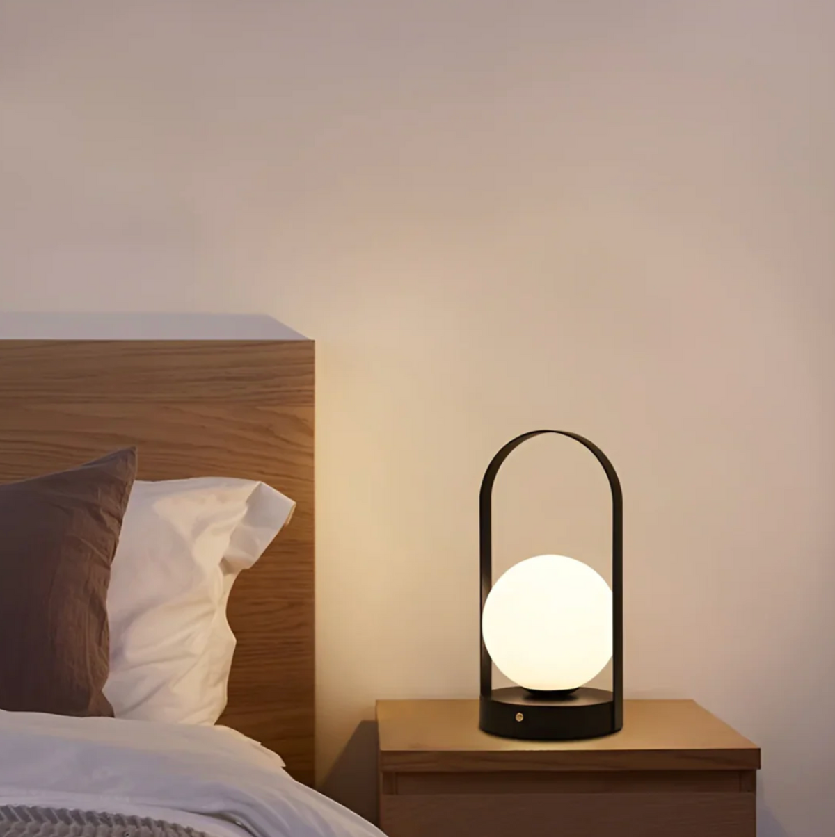 LED Globe Table Lamp – Black, Gold or Red