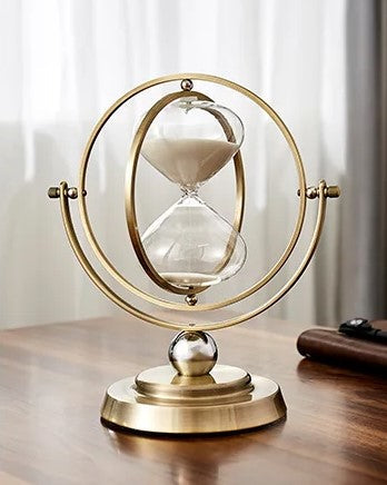Luxury Hourglass Sand Timer with Metal Frame – 15, 30 or 60 Min