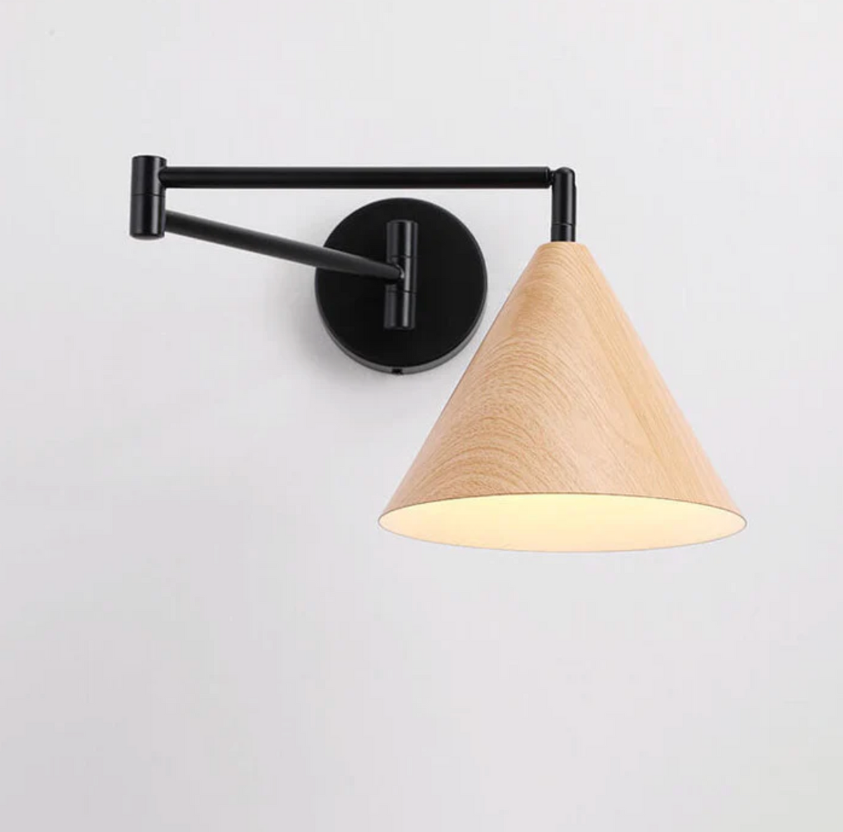 Scandinavian Wooden Cone Wall Sconce
