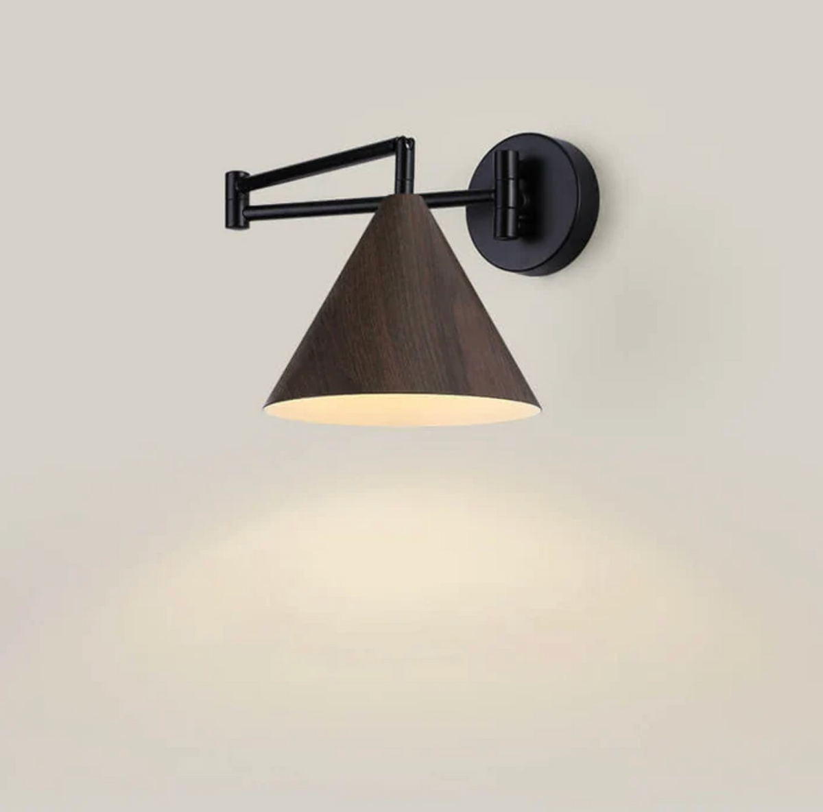 Scandinavian Wooden Cone Wall Sconce