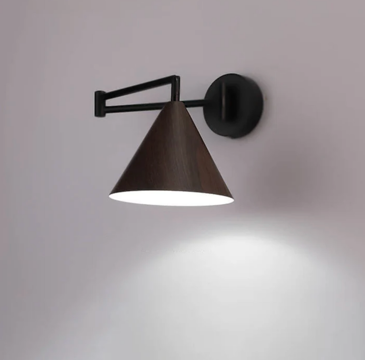 Scandinavian Wooden Cone Wall Sconce
