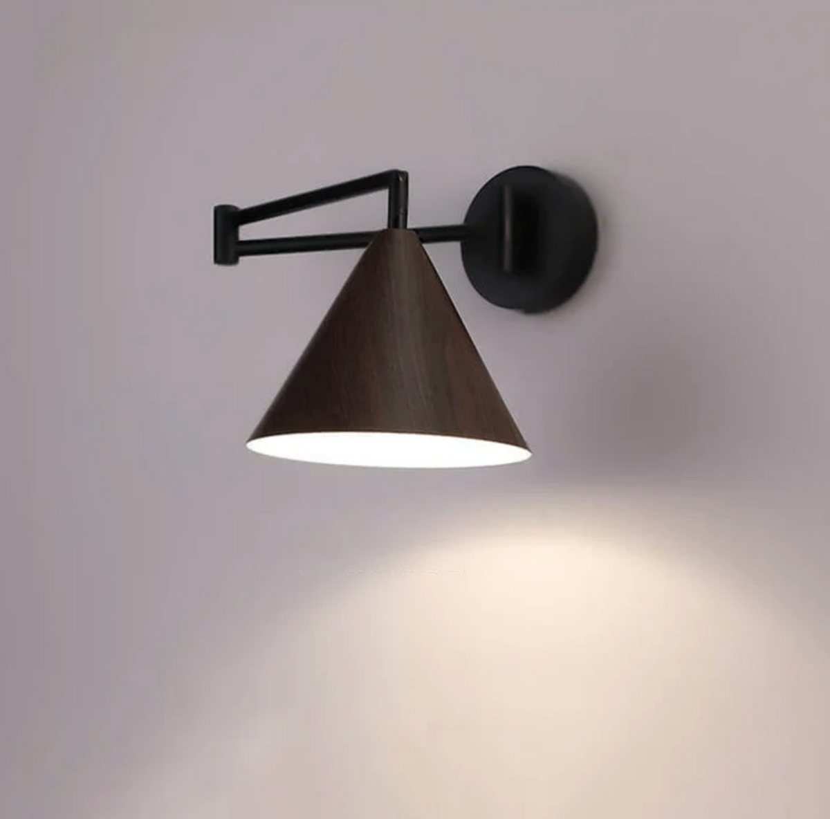 Scandinavian Wooden Cone Wall Sconce