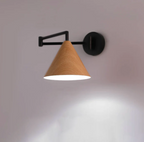 Scandinavian Wooden Cone Wall Sconce