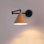 Scandinavian Wooden Cone Wall Sconce