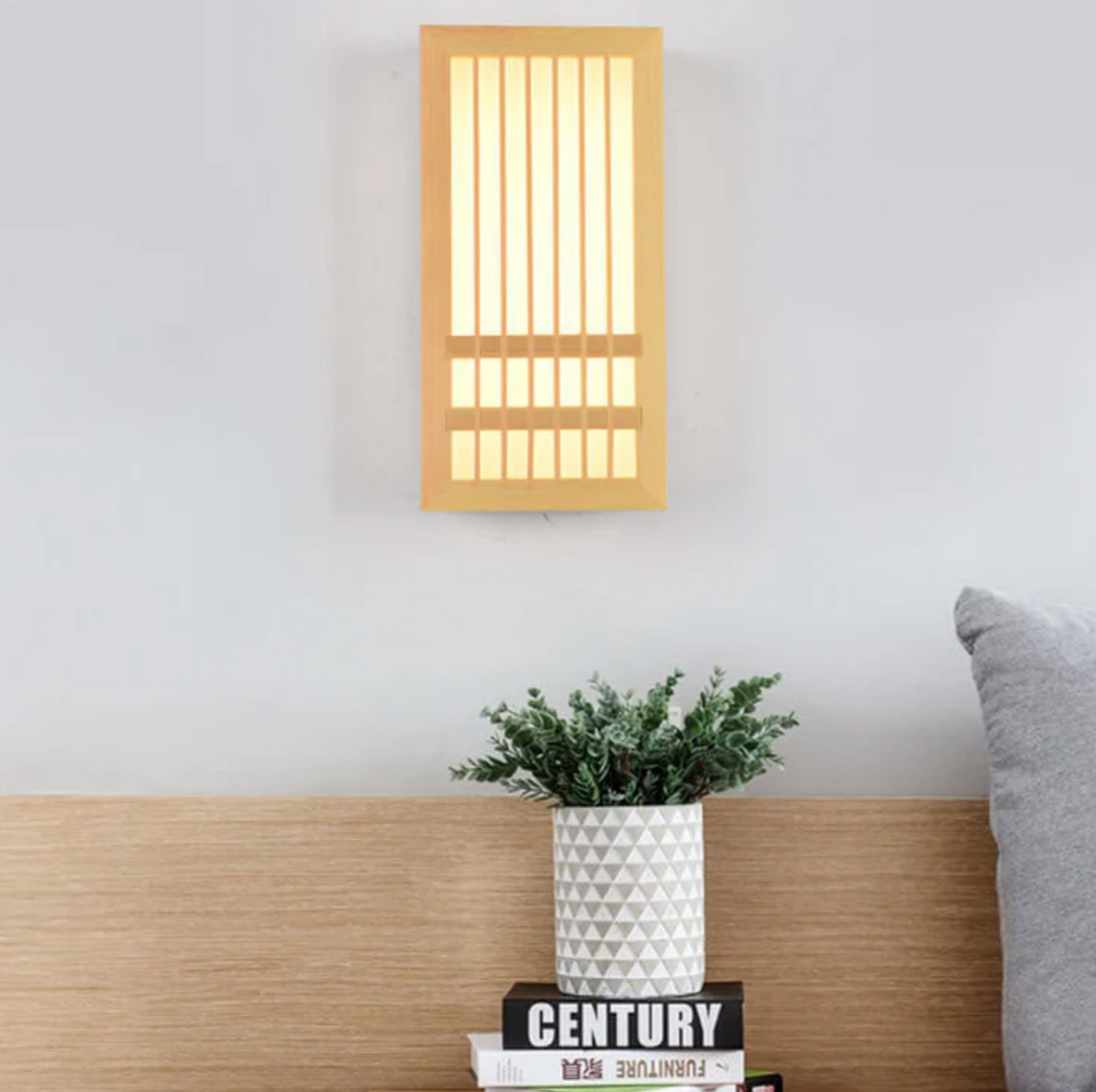 Japandi Wooden Slat LED Wall Light