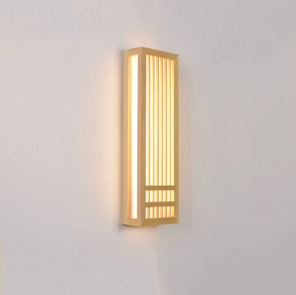 Japandi Wooden Slat LED Wall Light
