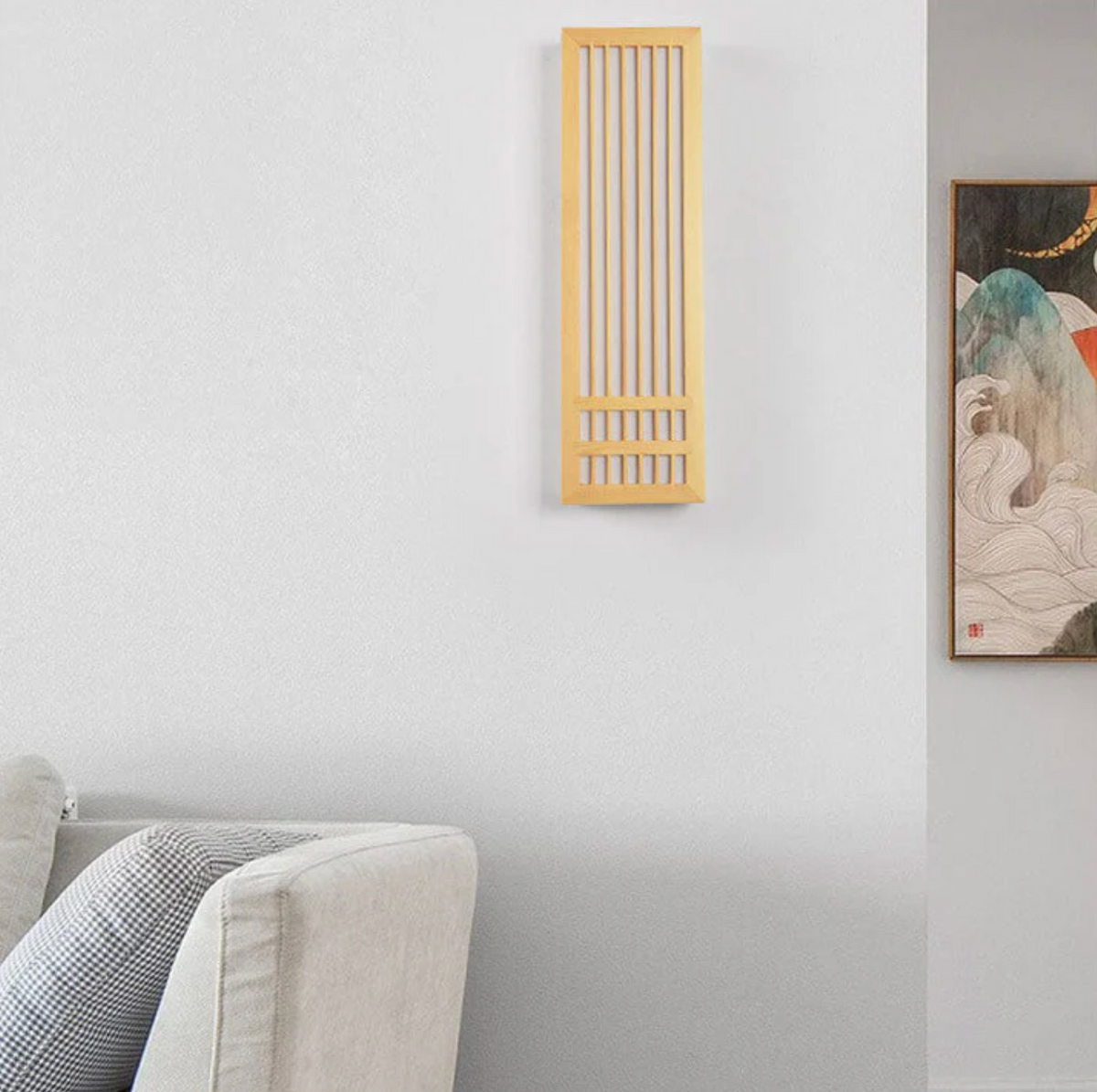 Japandi Wooden Slat LED Wall Light