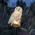 Solar owl garden stake light