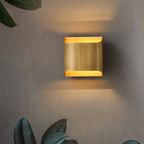 Up-Down LED Wall Lamp – Aluminum Cube, Black or Gold