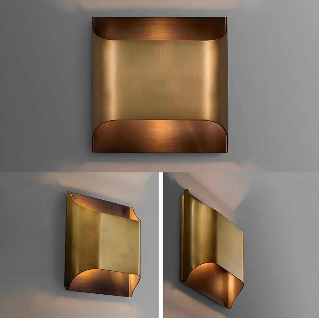 Up-Down LED Wall Lamp – Aluminum Cube, Black or Gold
