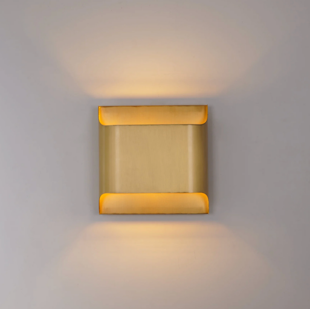 Up-Down LED Wall Lamp – Aluminum Cube, Black or Gold