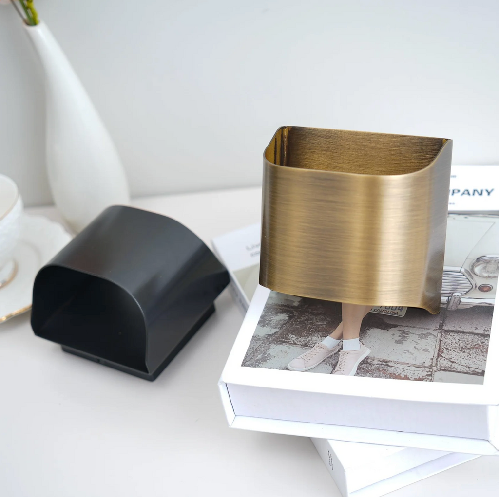 Up-Down LED Wall Lamp – Aluminum Cube, Black or Gold