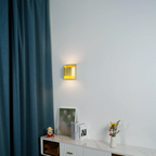 Up-Down LED Wall Lamp – Aluminum Cube, Black or Gold