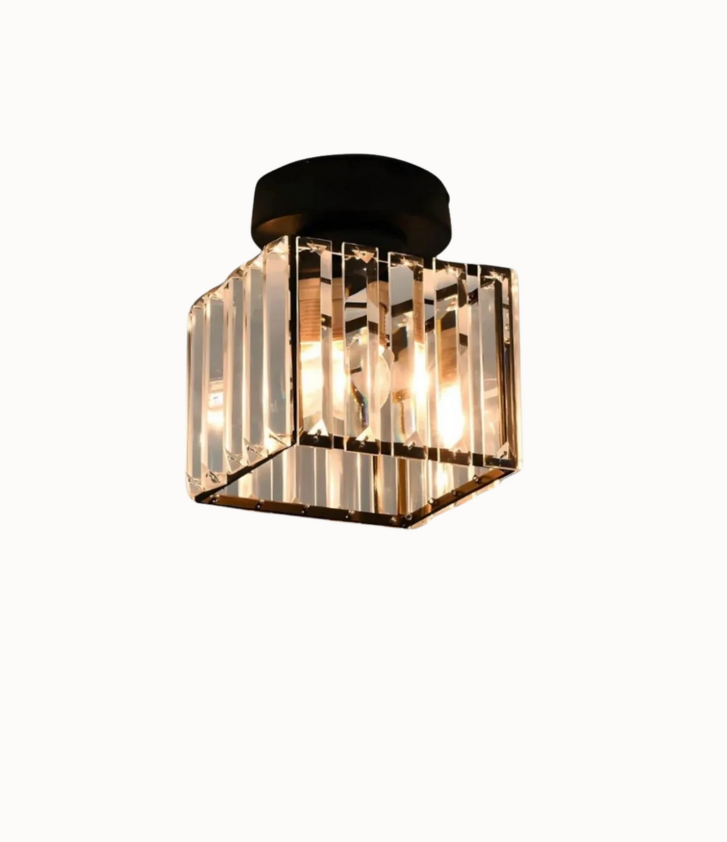 Glam Crystal Flush Mount Ceiling Light – Round or Square