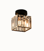 Glam Crystal Flush Mount Ceiling Light – Round or Square