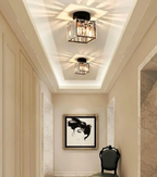 Glam Crystal Flush Mount Ceiling Light – Round or Square