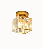 Glam Crystal Flush Mount Ceiling Light – Round or Square