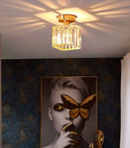 Glam Crystal Flush Mount Ceiling Light – Round or Square