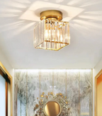 Glam Crystal Flush Mount Ceiling Light – Round or Square