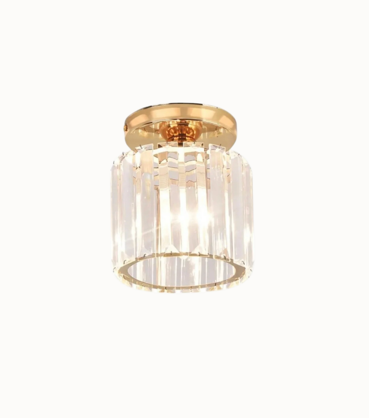 Glam Crystal Flush Mount Ceiling Light – Round or Square