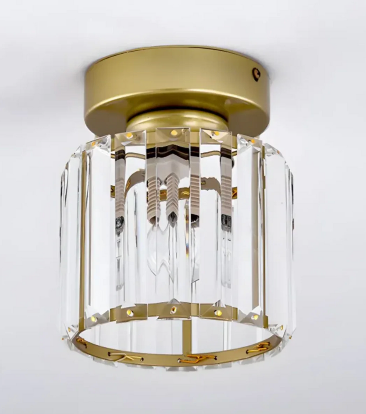 Glam Crystal Flush Mount Ceiling Light – Round or Square