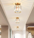 Glam Crystal Flush Mount Ceiling Light – Round or Square