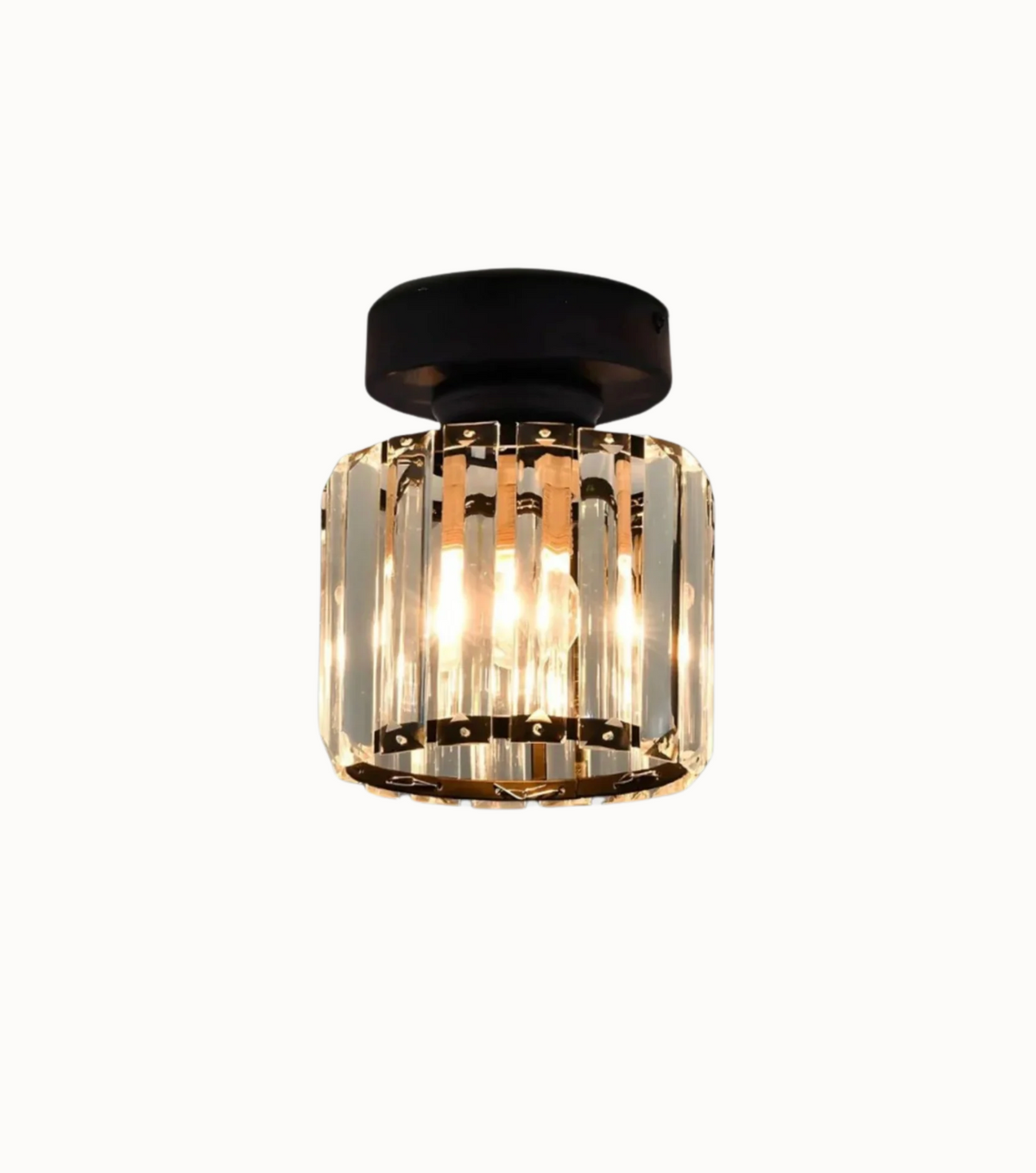 Glam Crystal Flush Mount Ceiling Light – Round or Square