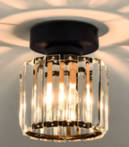 Glam Crystal Flush Mount Ceiling Light – Round or Square