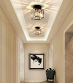 Glam Crystal Flush Mount Ceiling Light – Round or Square