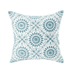 Embroidered Floral Throw Pillow Cover – 18" x 18"