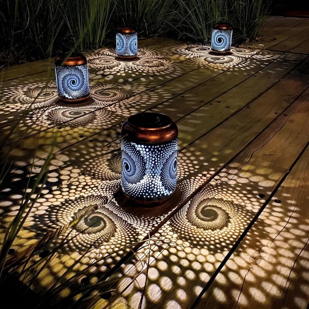 Solar Spiral Projection Garden Light