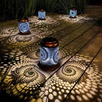Solar Spiral Projection Garden Light