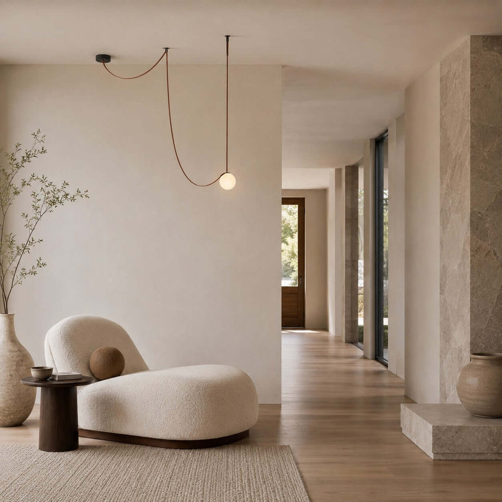 Cascading Glass Globe Chandelier with Leather Straps