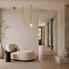 Cascading Glass Globe Chandelier with Leather Straps